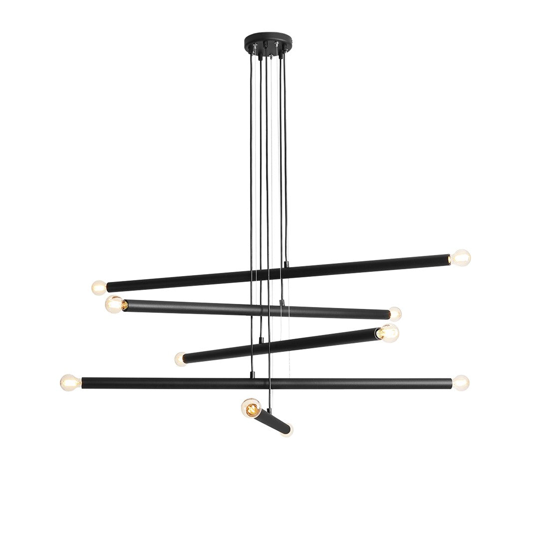 Aldex Lampa Wisząca Tubo 10 Black - Metal - Czarny 1072M1