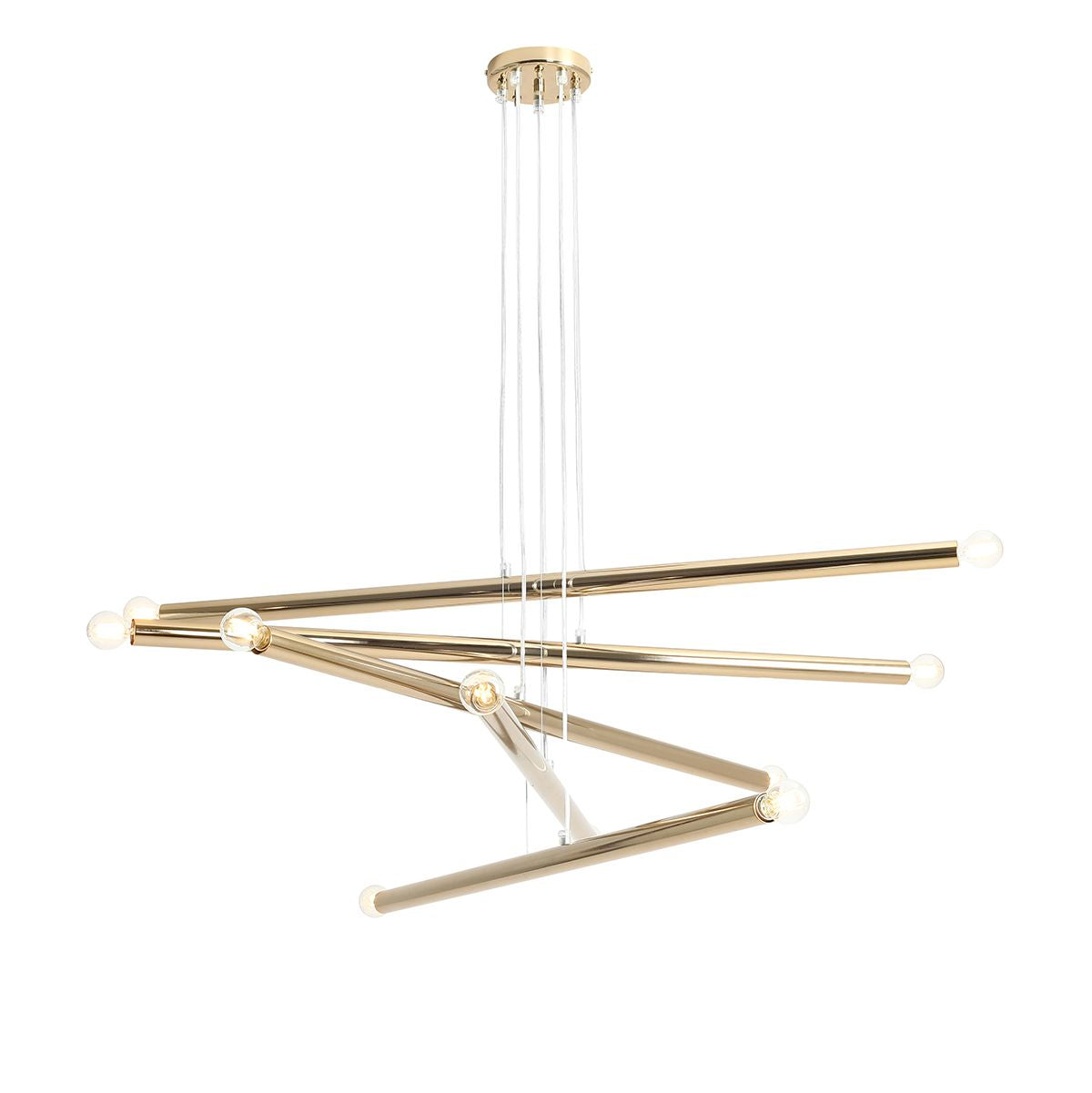 Aldex Lampa Wisząca Tubo 10 Gold - Metal - Złoty 1072M30