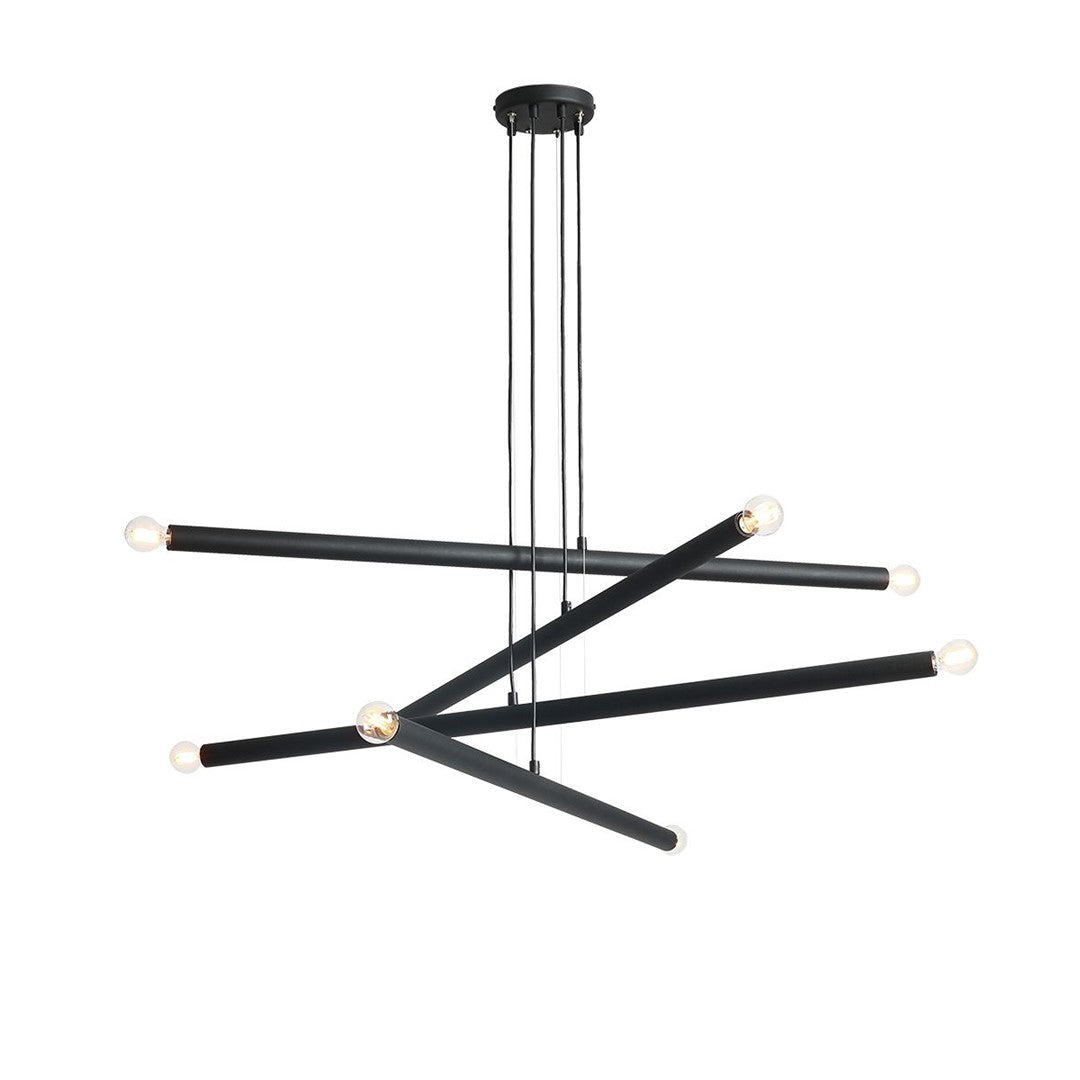 Aldex Lampa Wisząca Tubo 8 Black - Metal - Czarny 1072P1
