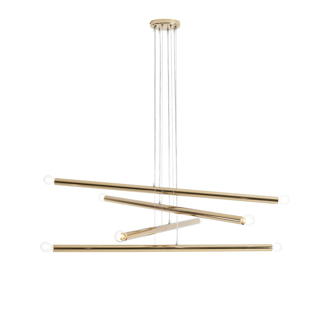 Aldex Lampa Wisząca Tubo 8 Gold - Metal - Złoty 1072P30