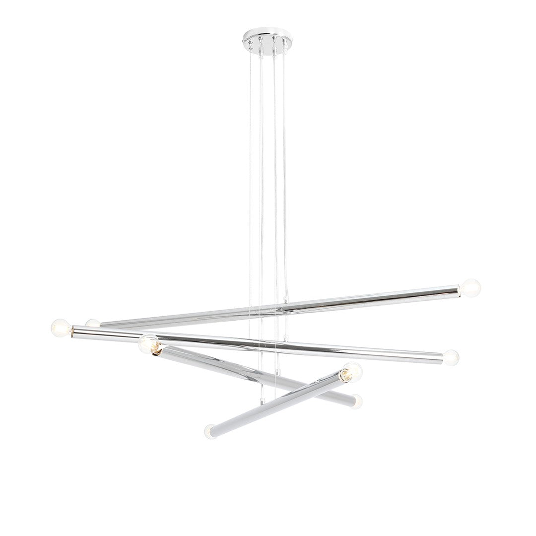 Aldex Lampa Wisząca Tubo 8 Chrome - Metal - Chrom 1072P4