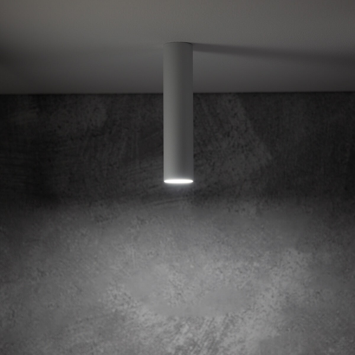 Nowodvorski Lampa downlights natynkowa FOURTY S 10W only LED 50/60Hz - Stal lakierowana - Biały 10734 - lampa włączona