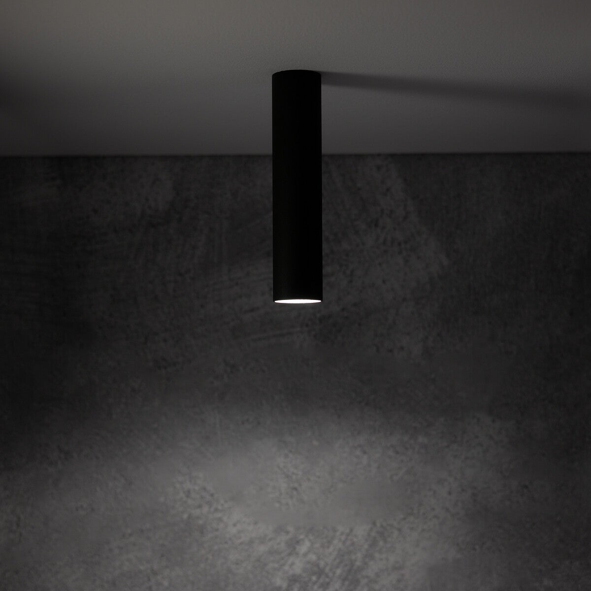 Nowodvorski Lampa downlights natynkowa FOURTY S 10W only LED 50/60Hz - Stal lakierowana - Czarny 10735 - lampa włączona