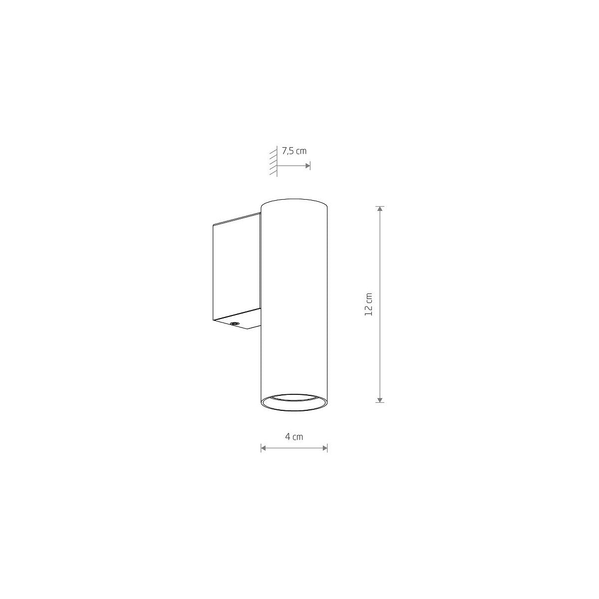 Nowodvorski Kinkiet FOURTY WALL S 10W only LED 50/60Hz - Stal lakierowana - Biały 10746
