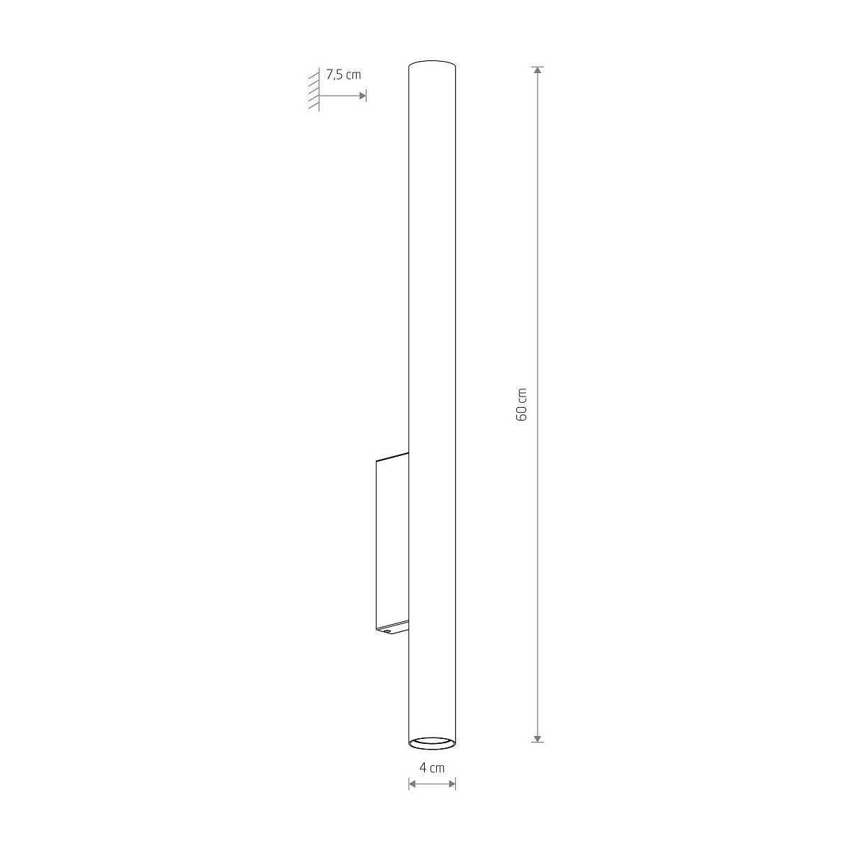 Nowodvorski Kinkiet FOURTY WALL XL 10W only LED 50/60Hz - Stal lakierowana - Czarny 10759