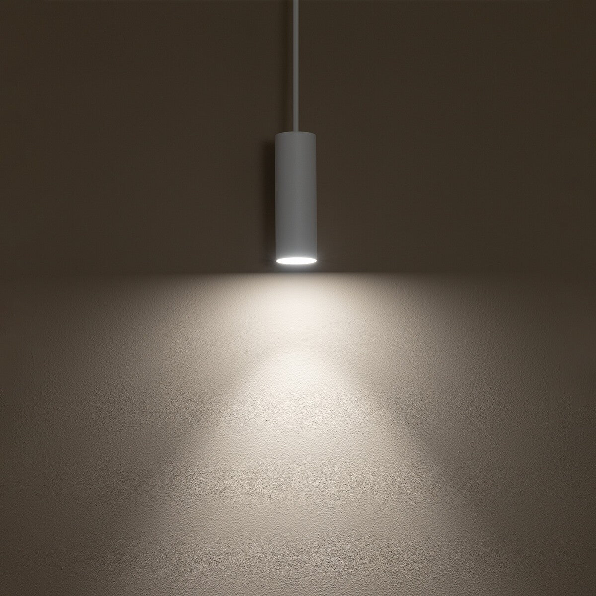 Nowodvorski Lampa wisząca FOURTY S 10W only LED 50/60Hz - Stal lakierowana - Biały 10764 - lampa włączona