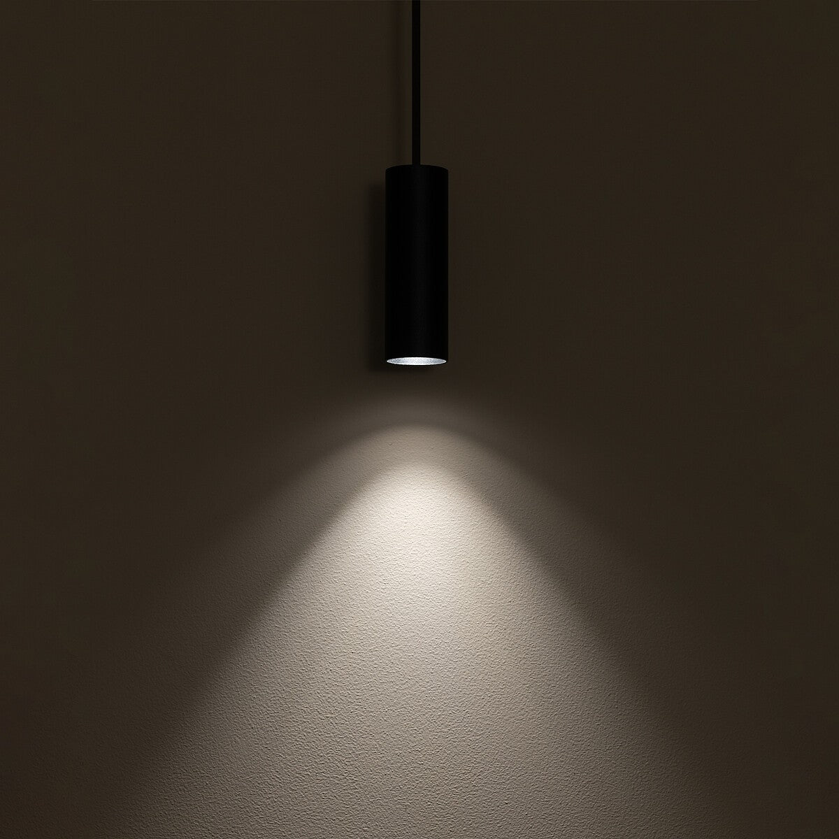 Nowodvorski Lampa wisząca FOURTY S 10W only LED 50/60Hz - Stal lakierowana - Czarny 10765 - lampa włączona