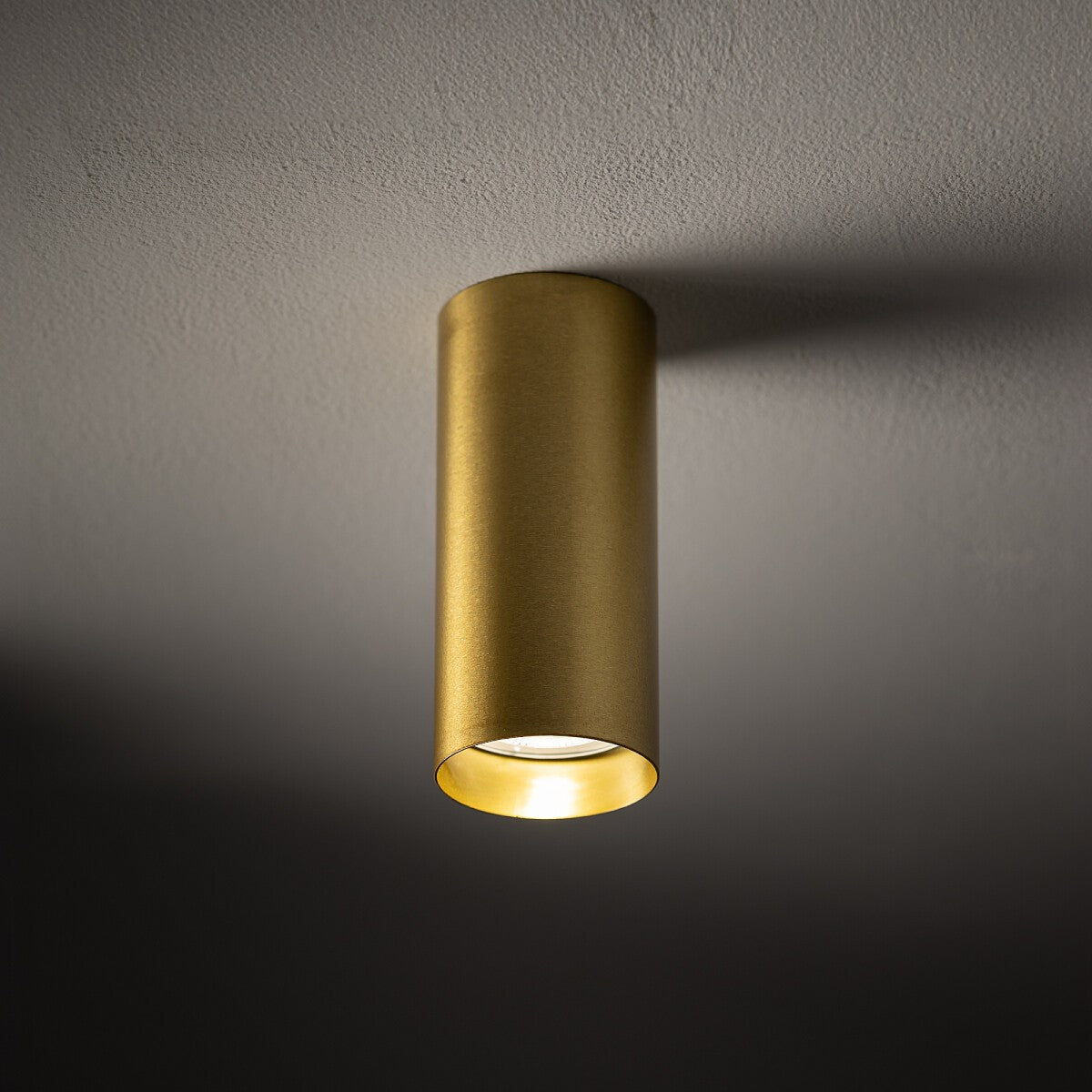 Nowodvorski Lampa downlights natynkowa MONO S 10W only LED 50/60Hz - Lity mosiądz - Miedziany 10780 - lampa włączona