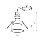 Nowodvorski Lampa downlights podtynkowa CUP 10W only LED 50/60Hz - Tworzywo sztuczne ABS - Biały 10788