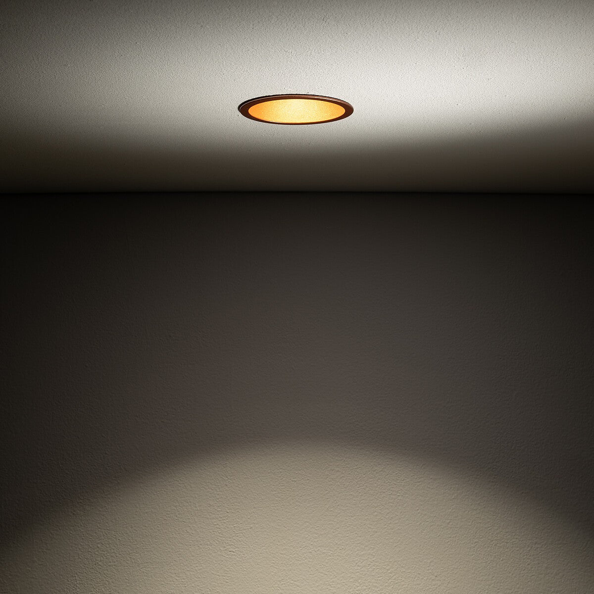 Nowodvorski Lampa downlights podtynkowa CUP 10W only LED 50/60Hz - Tworzywo sztuczne ABS - Satynowa miedź 10792 - lampa włączona