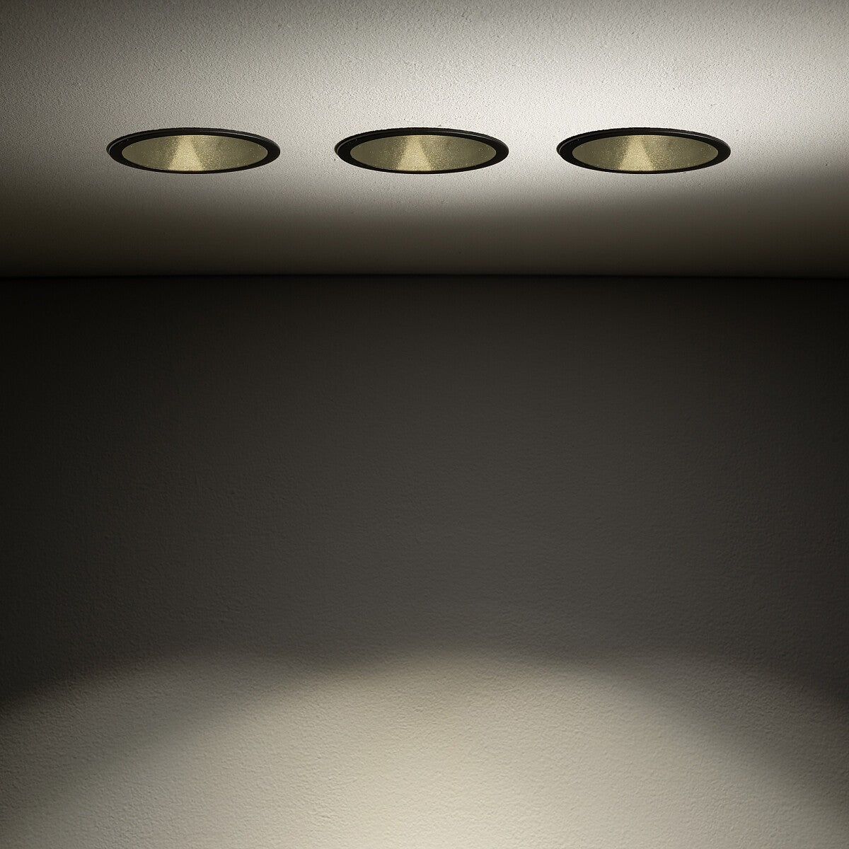 Nowodvorski Lampa downlights podtynkowa CUP 3 PC SET 10W only LED 50/60Hz - Tworzywo sztuczne ABS - Czarny 10794 - lampa włączona