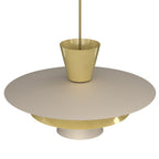 żyrandol Plato beige/gold 1xE27