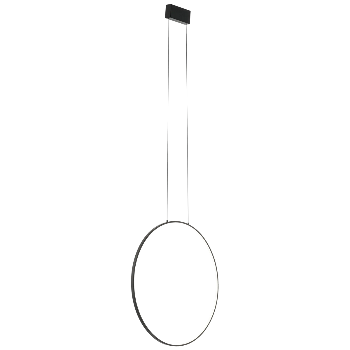 Nowodvorski Lampa wisząca CIRCOLO LED M 21W 50/60Hz - Aluminium lakierowane - Czarny I 10811 - lampa włączona