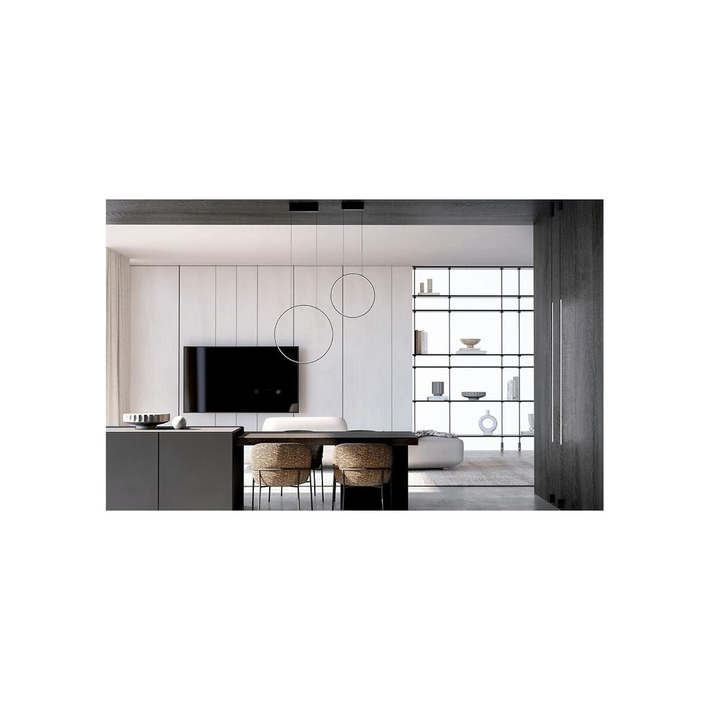 Nowodvorski Lampa wisząca CIRCOLO LED M 21W 50/60Hz - Aluminium lakierowane - Czarny I 10811