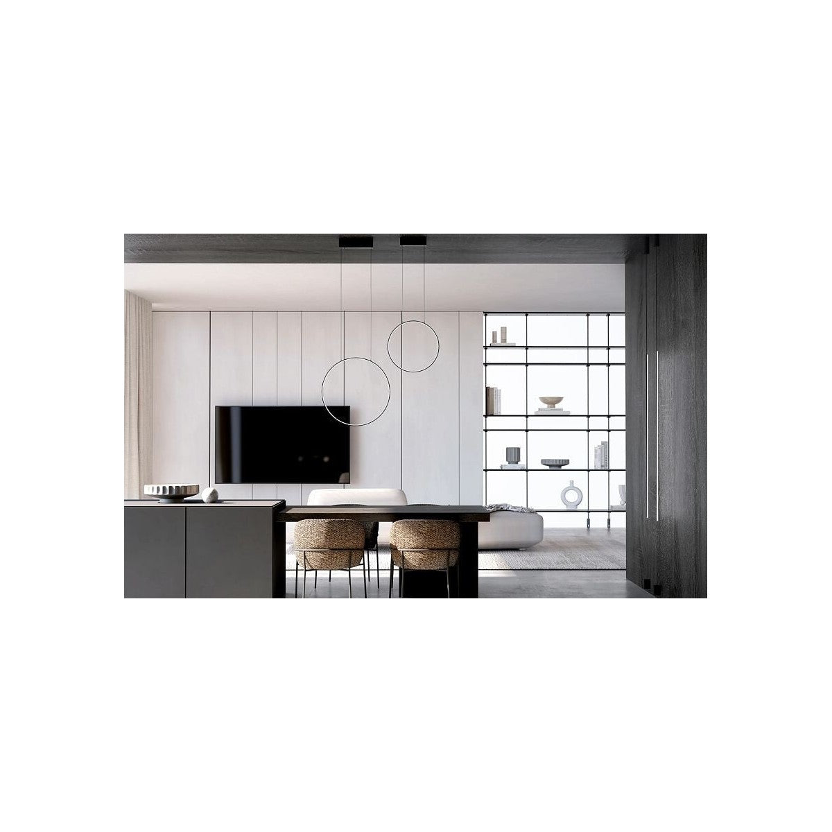 Nowodvorski Lampa wisząca CIRCOLO LED M 21W 50/60Hz - Aluminium lakierowane - Czarny I 10811