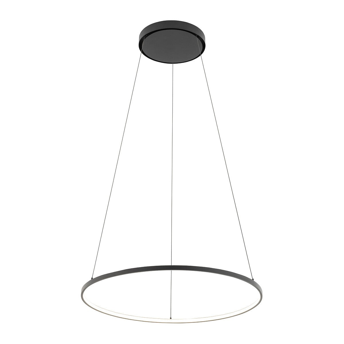Nowodvorski Lampa wisząca CIRCOLO LED M 21W 50/60Hz - Aluminium lakierowane - Czarny II 10812 - lampa włączona