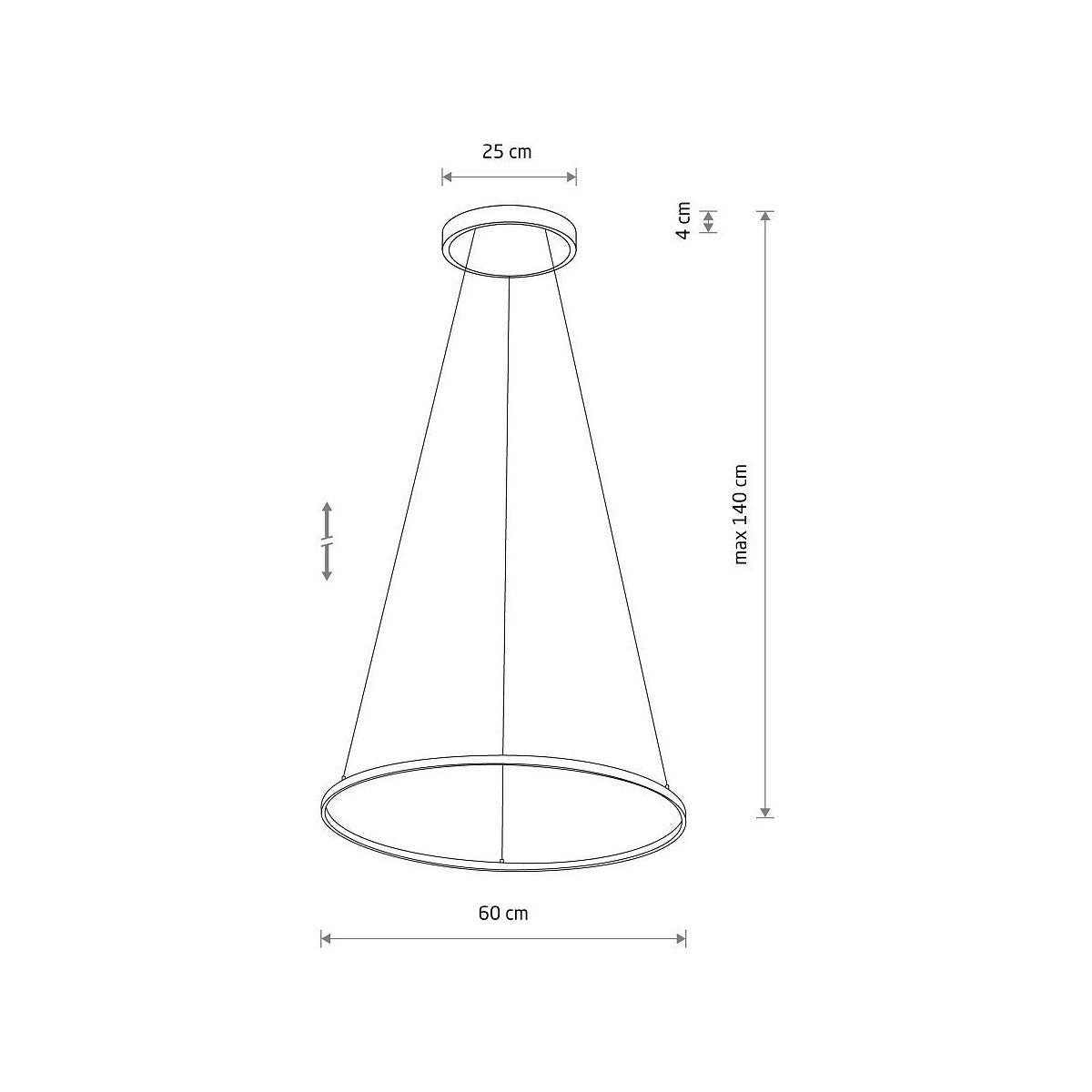 Nowodvorski Lampa wisząca CIRCOLO LED M 21W 50/60Hz - Aluminium lakierowane - Czarny II 10812