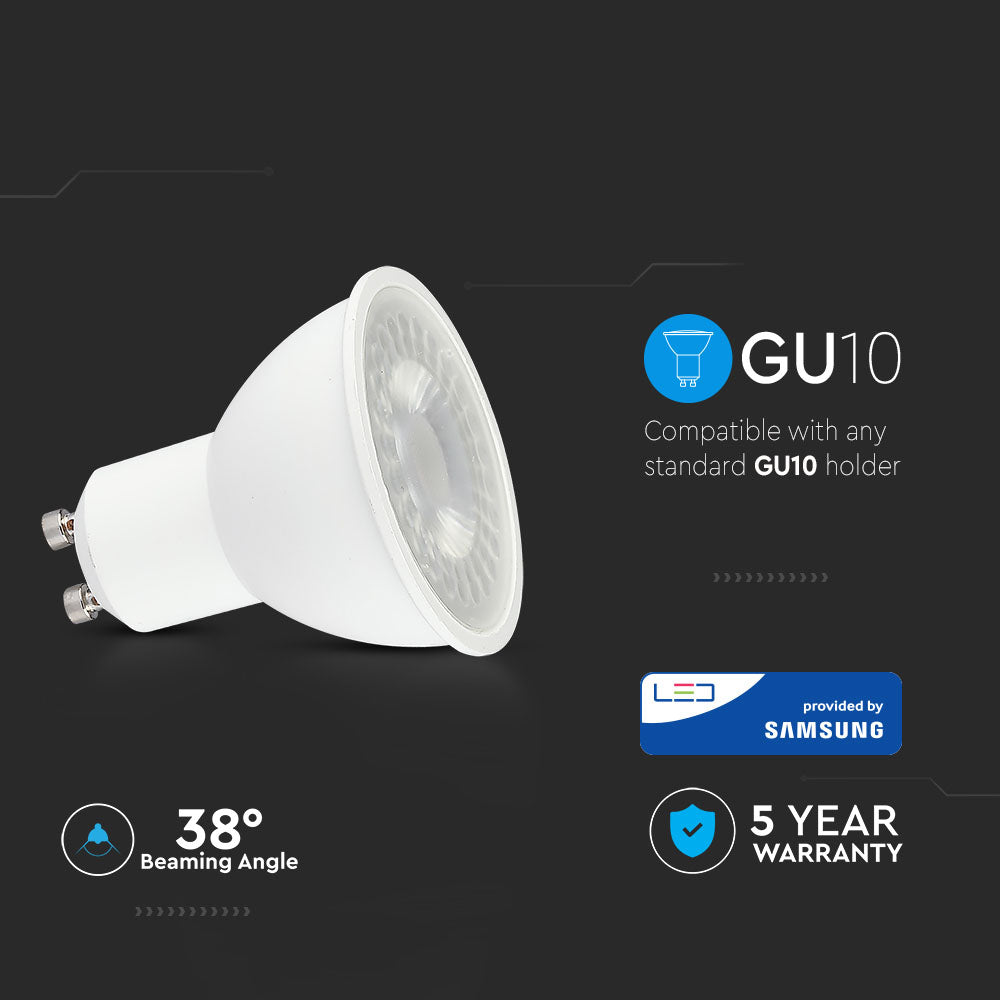5W Spotlight LED / Chip Samsung / Barwa: 3000K GU10 / Opakowanie: 12 szt