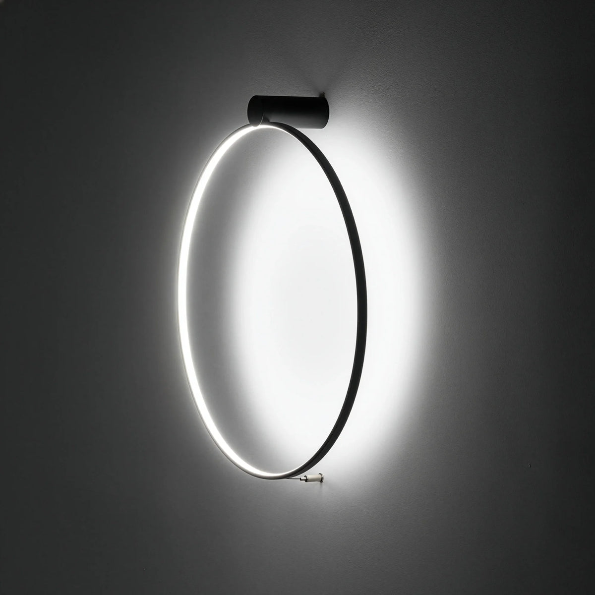 Nowodvorski Lampa przysufitowa CIRCOLO LED M 21W 50/60Hz - Aluminium lakierowane - Czarny I 10815 - lampa włączona
