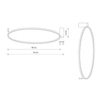 Nowodvorski Lampa przysufitowa CIRCOLO LED M 21W 50/60Hz - Aluminium lakierowane - Czarny I 10815