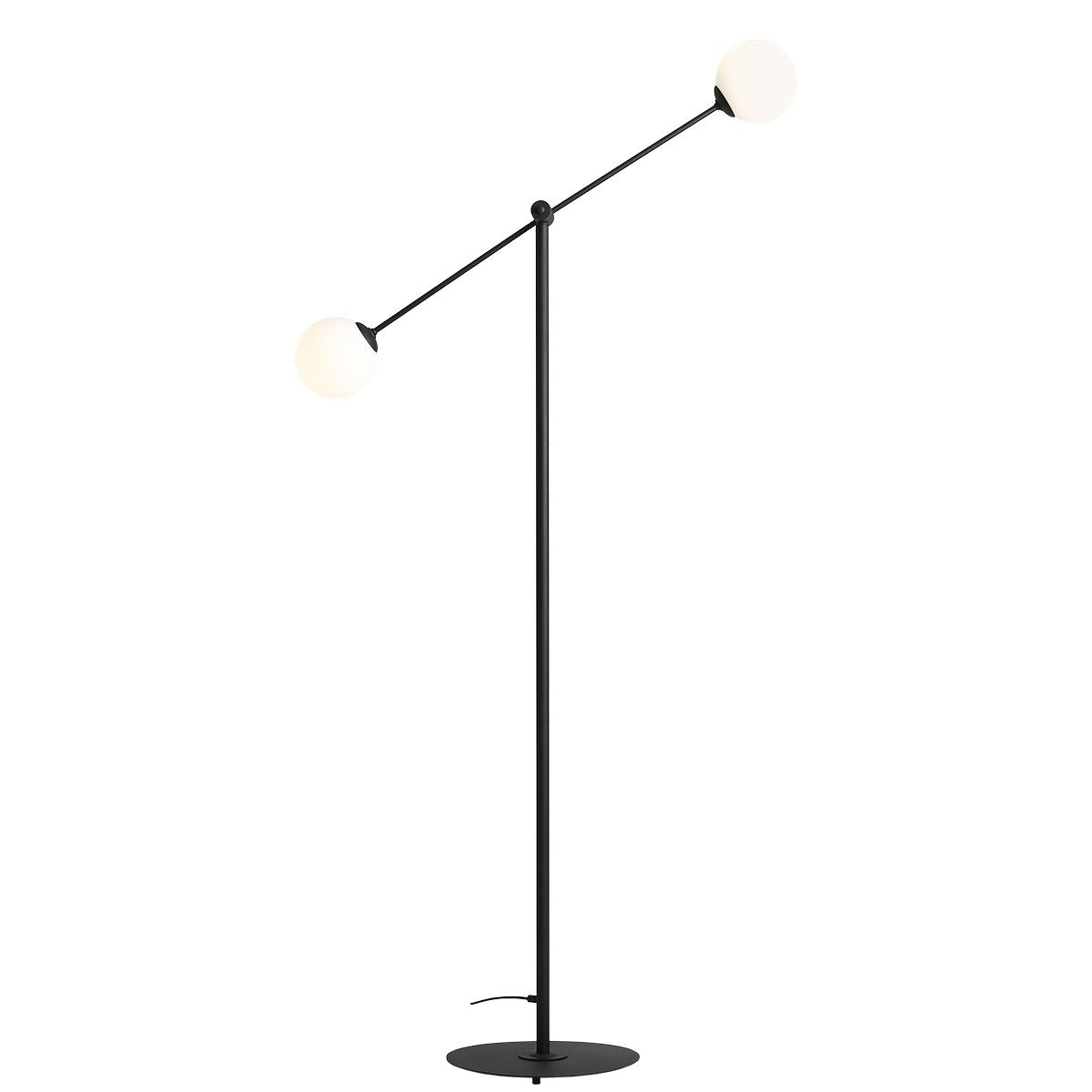 Aldex Lampa Stojąca Ohio Black - Metal / szkło - Czarny 1081A1