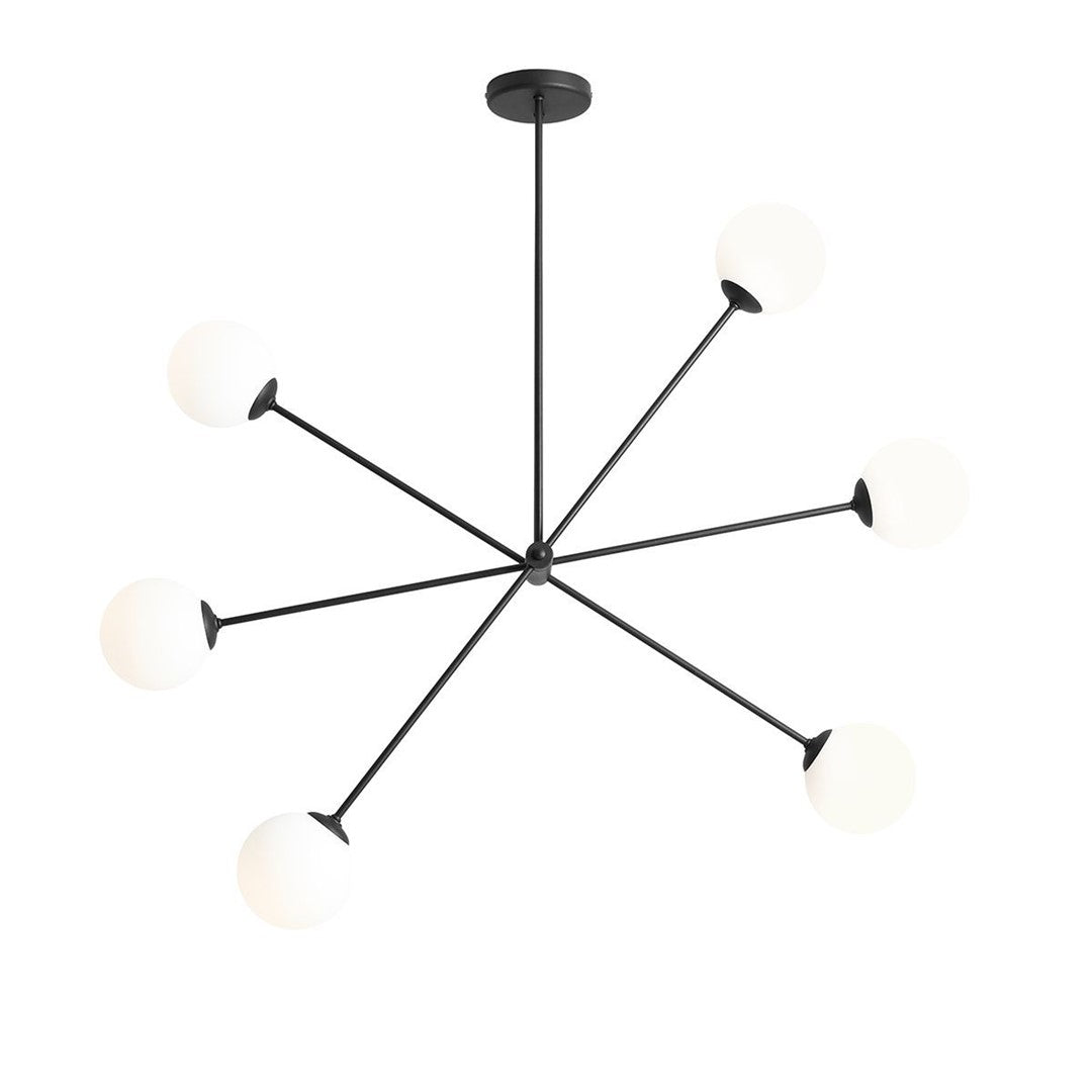 Aldex Plafon Ohio 6 Black - Metal / szkło - Czarny 1081PL_K1