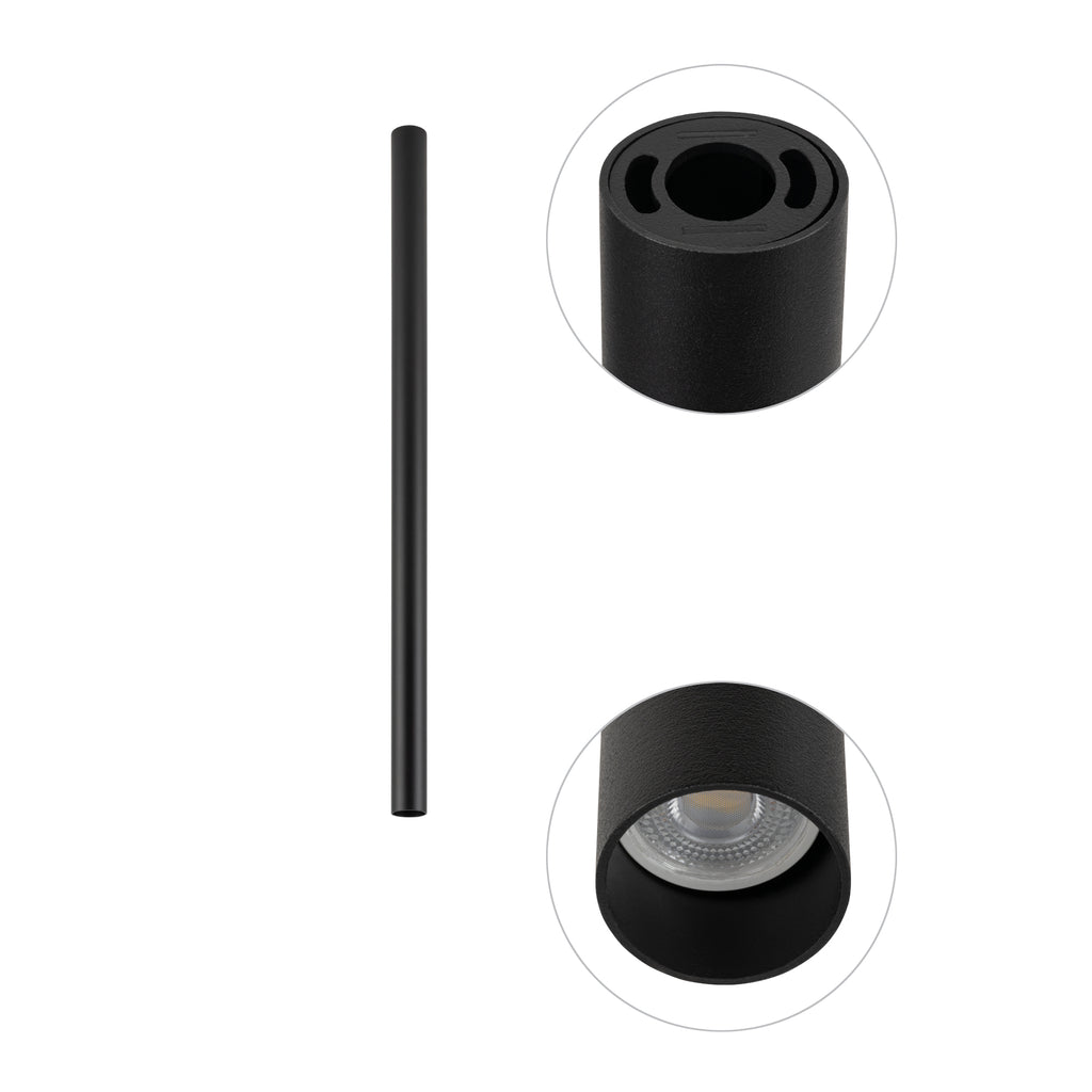 Nowodvorski Lampa downlights natynkowa FOURTY M 10W only LED 50/60Hz - Aluminium lakierowane - Czarny