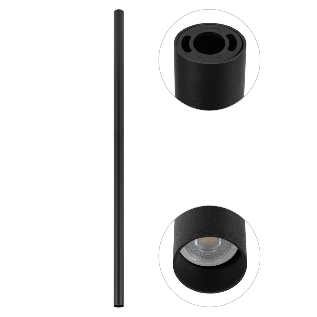 Nowodvorski Lampa downlights natynkowa FOURTY XL 10W only LED 50/60Hz - Aluminium lakierowane - Czarny