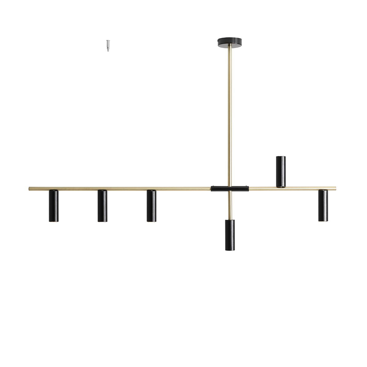 Aldex Lampa Wisząca Trevo 6 Black Brass - Metal - Mosiądz 1083K40