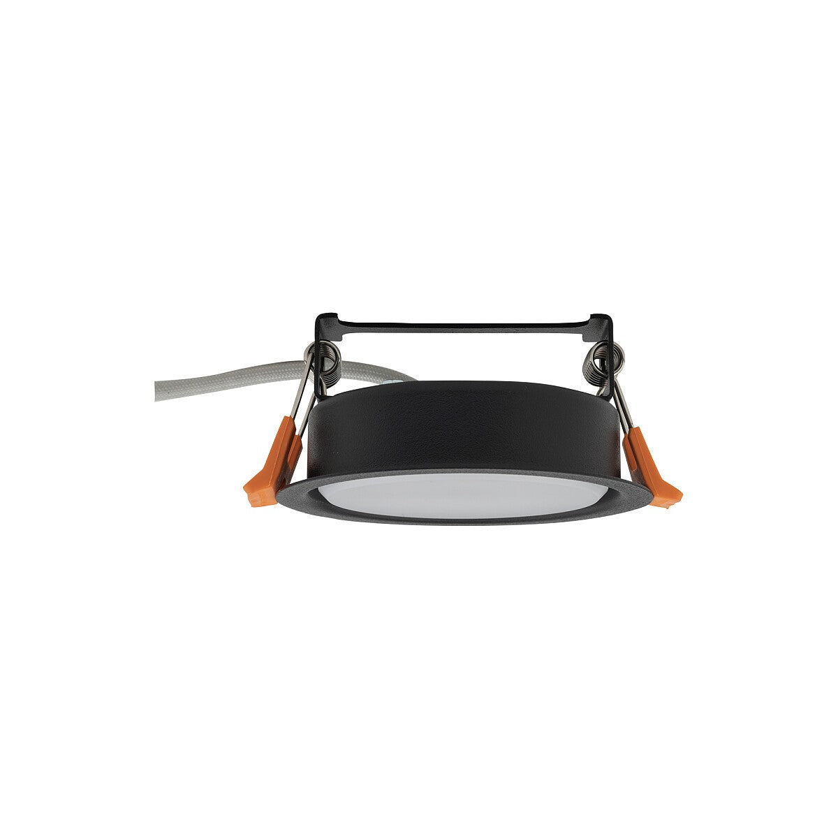 Nowodvorski Lampa downlights podtynkowa UNO S 15 W only LED 50/60Hz - Stal lakierowana - Czarny 10841 - lampa włączona