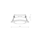 Nowodvorski Lampa downlights podtynkowa UNO S 15 W only LED 50/60Hz - Stal lakierowana - Czarny 10841