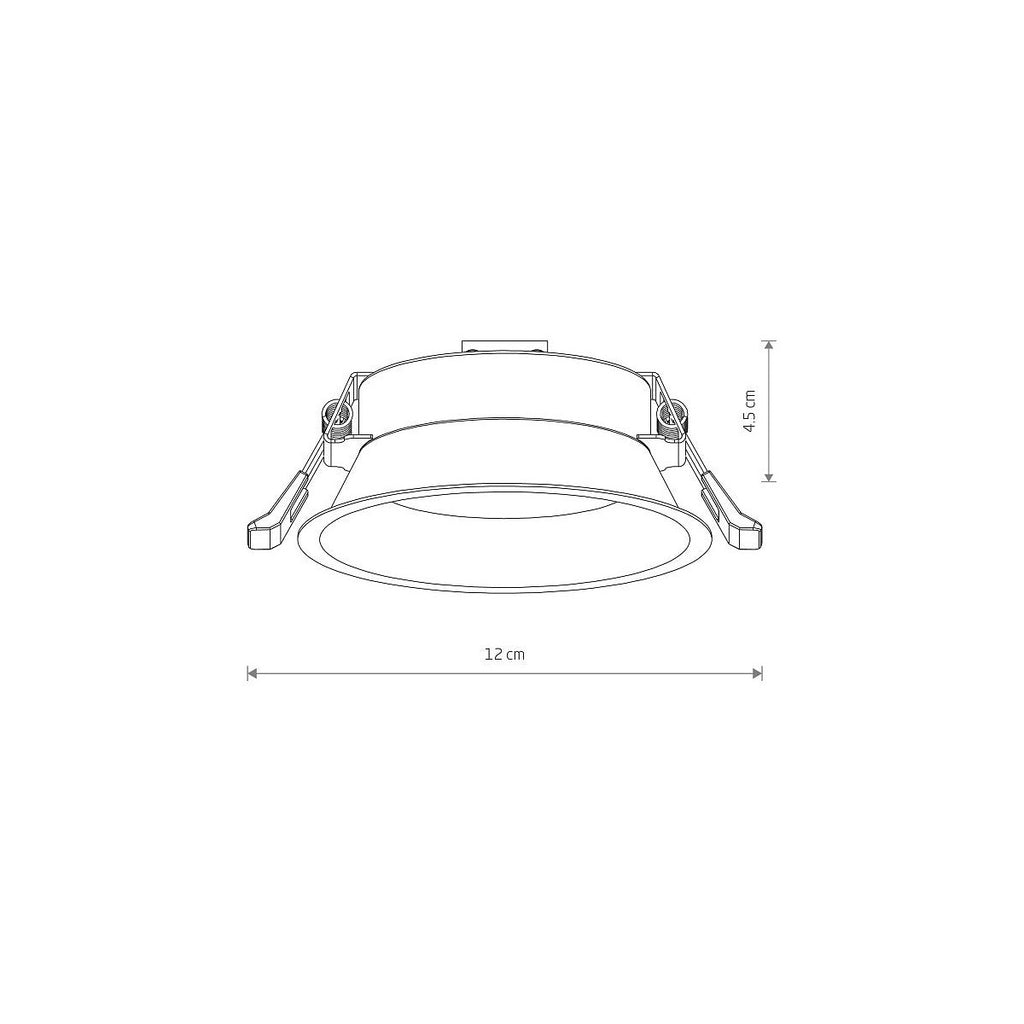 Nowodvorski Lampa downlights podtynkowa UNO M 15 W only LED 50/60Hz - Stal lakierowana - Czarny 10843