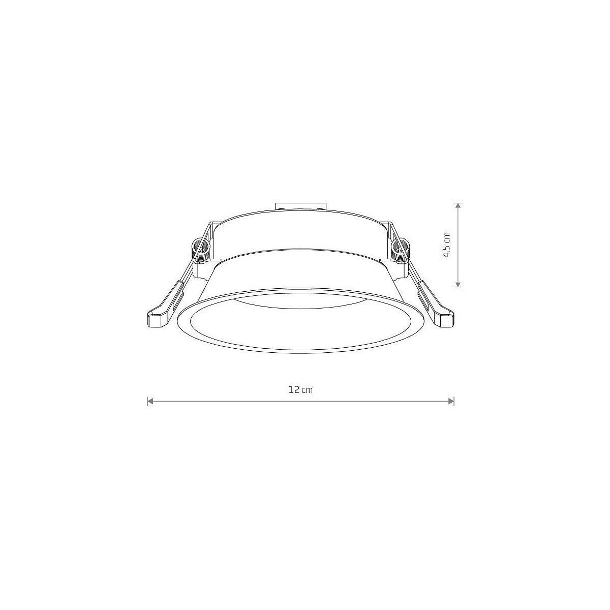 Nowodvorski Lampa downlights podtynkowa UNO M 15 W only LED 50/60Hz - Stal lakierowana - Czarny 10843