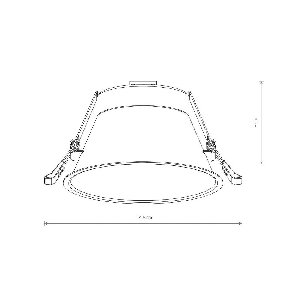 Nowodvorski Lampa downlights podtynkowa UNO L 15 W only LED 50/60Hz - Stal lakierowana - Biały 10844