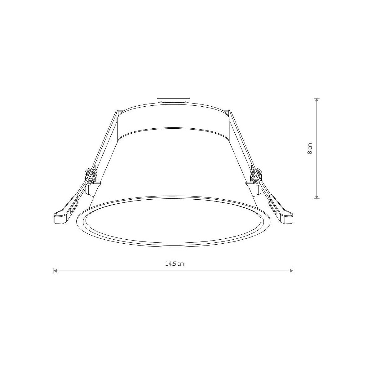 Nowodvorski Lampa downlights podtynkowa UNO L 15 W only LED 50/60Hz - Stal lakierowana - Czarny 10845