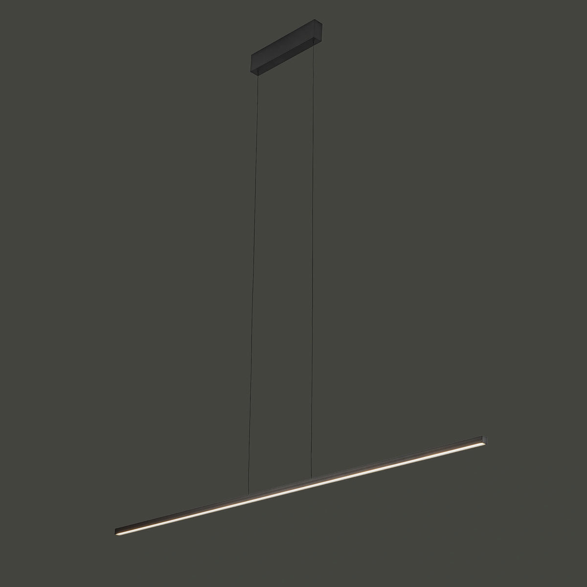 Nowodvorski Lampa liniowa sufitowa BAR LED S 27W 50/60Hz - Aluminium lakierowane - Czarny II 10847 - lampa włączona