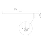 Nowodvorski Kinkiet z włącznikiem MOTIVE LED L 16W 50/60Hz - Aluminium lakierowane - Czarny II 10851