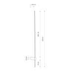 Nowodvorski Kinkiet SABER LED L 16W 50/60Hz - Aluminium lakierowane - Czarny II 10854