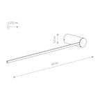 Nowodvorski Kinkiet ARM LED M 10W 50/60Hz 390lm - Aluminium lakierowane - Czarny 10855
