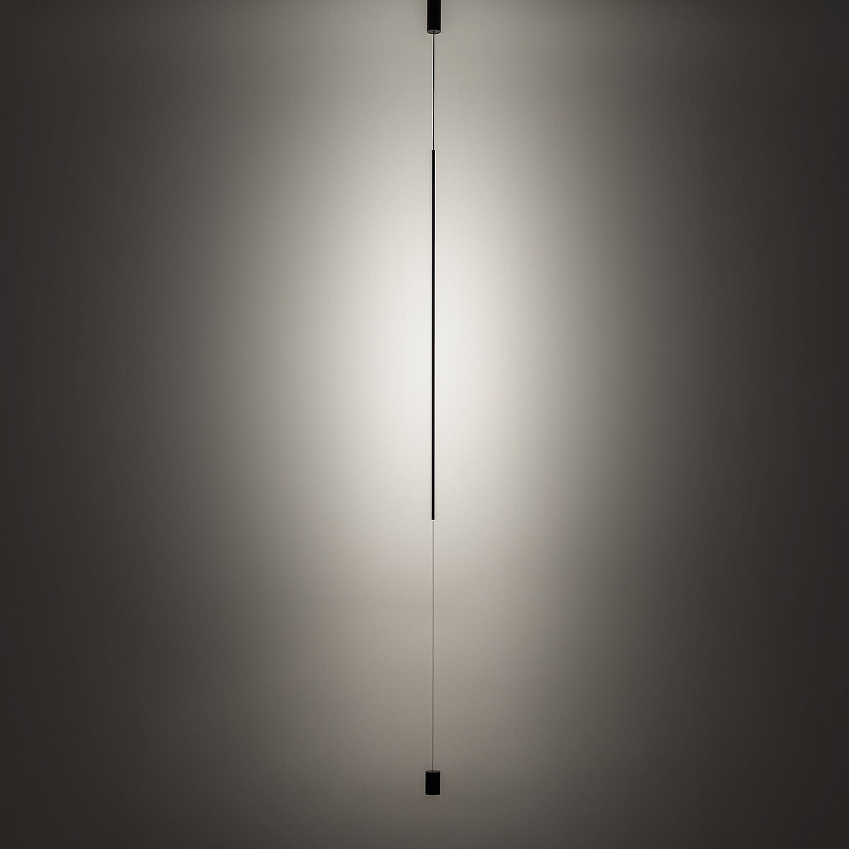 Nowodvorski Lampa wisząca VERTIC LED 19W 50/60Hz - Aluminium lakierowane - Czarny II 10857 - lampa włączona