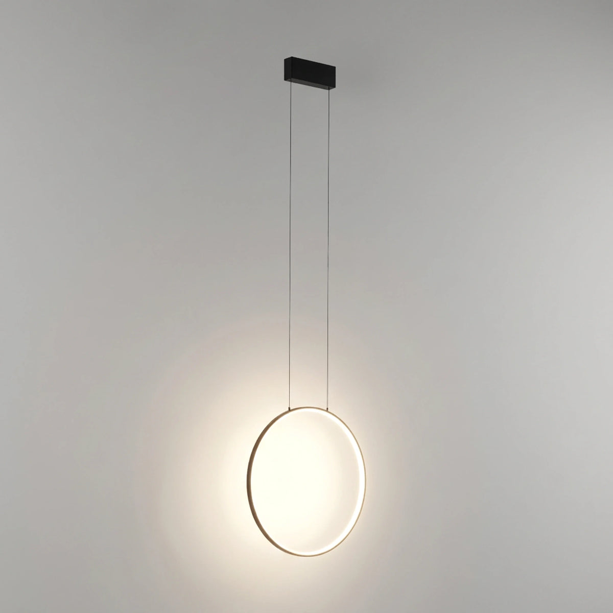 Nowodvorski Lampa wisząca CIRCOLO LED S 18W 50/60Hz - Aluminium lakierowane - Czarny III 10860 - lampa włączona