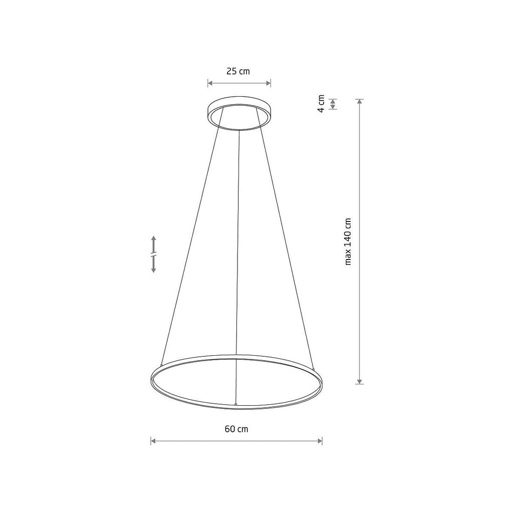 Nowodvorski Lampa wisząca CIRCOLO LED M 21W 50/60Hz - Aluminium lakierowane - Czarny IV 10862