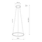 Nowodvorski Lampa wisząca CIRCOLO LED S 18W 50/60Hz - Aluminium lakierowane - Czarny IV 10863