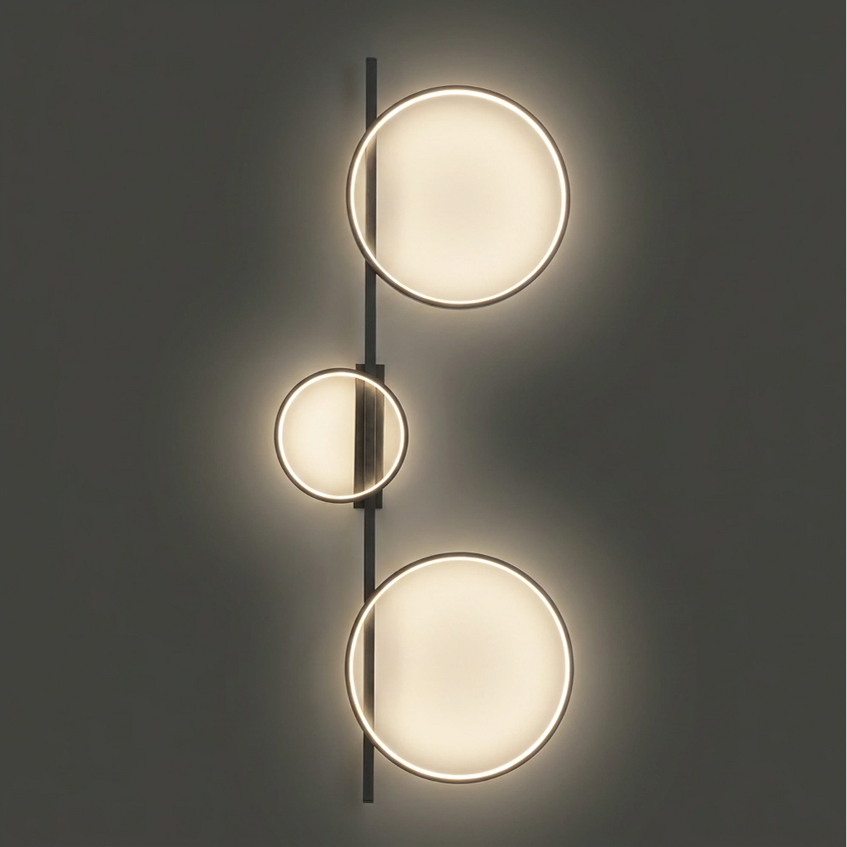 Nowodvorski Lampa przysufitowa CIRCOLO LED 33W 50/60Hz - Aluminium lakierowane - Czarny II 10866 - lampa włączona