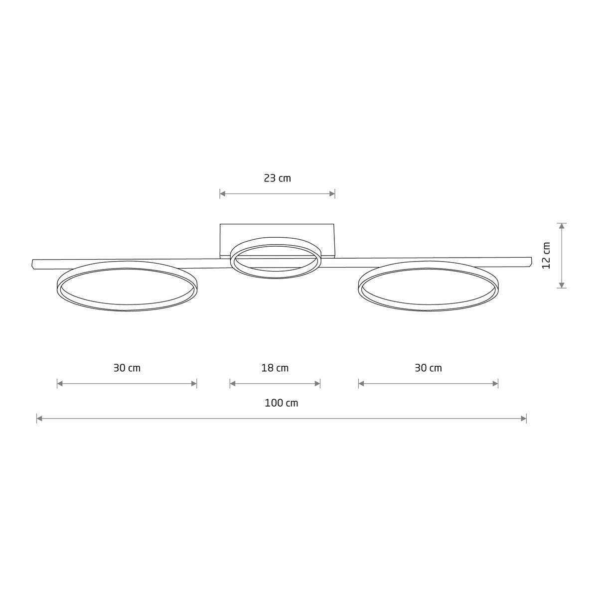 Nowodvorski Lampa przysufitowa CIRCOLO LED 33W 50/60Hz - Aluminium lakierowane - Czarny II 10866