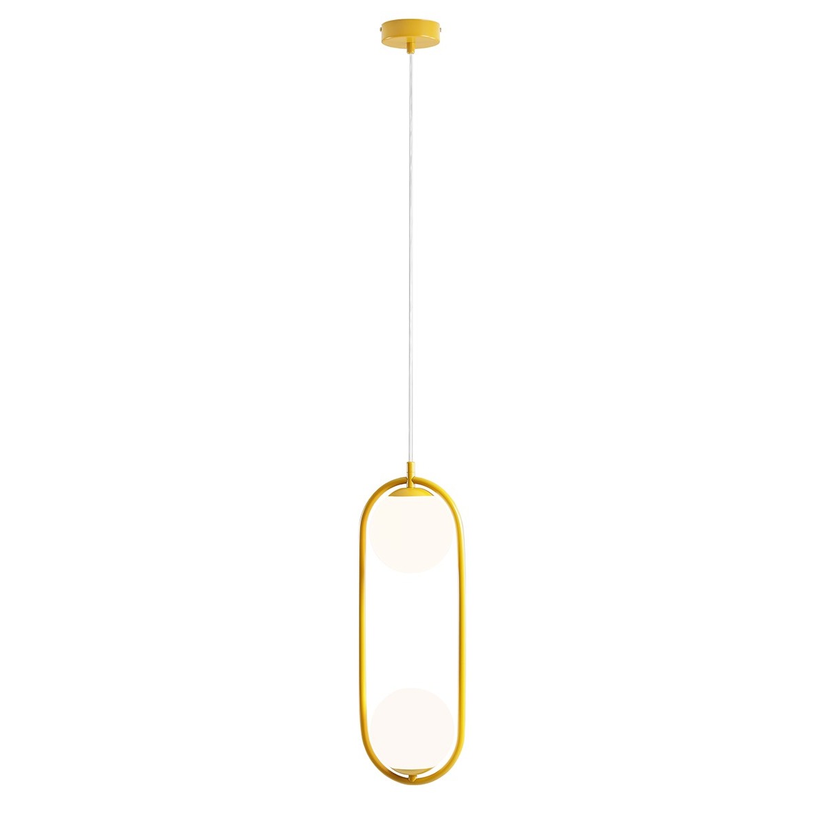 Aldex Lampa Wisząca Riva 2 Mustard - Metal / szkło - Musztardowy 1086H14
