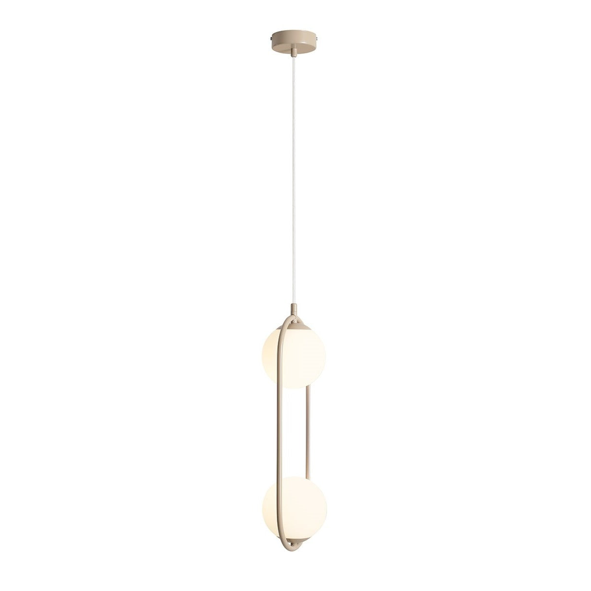 Aldex Lampa Wisząca Riva 2 Beige - Metal / szkło - Beżowy 1086H17