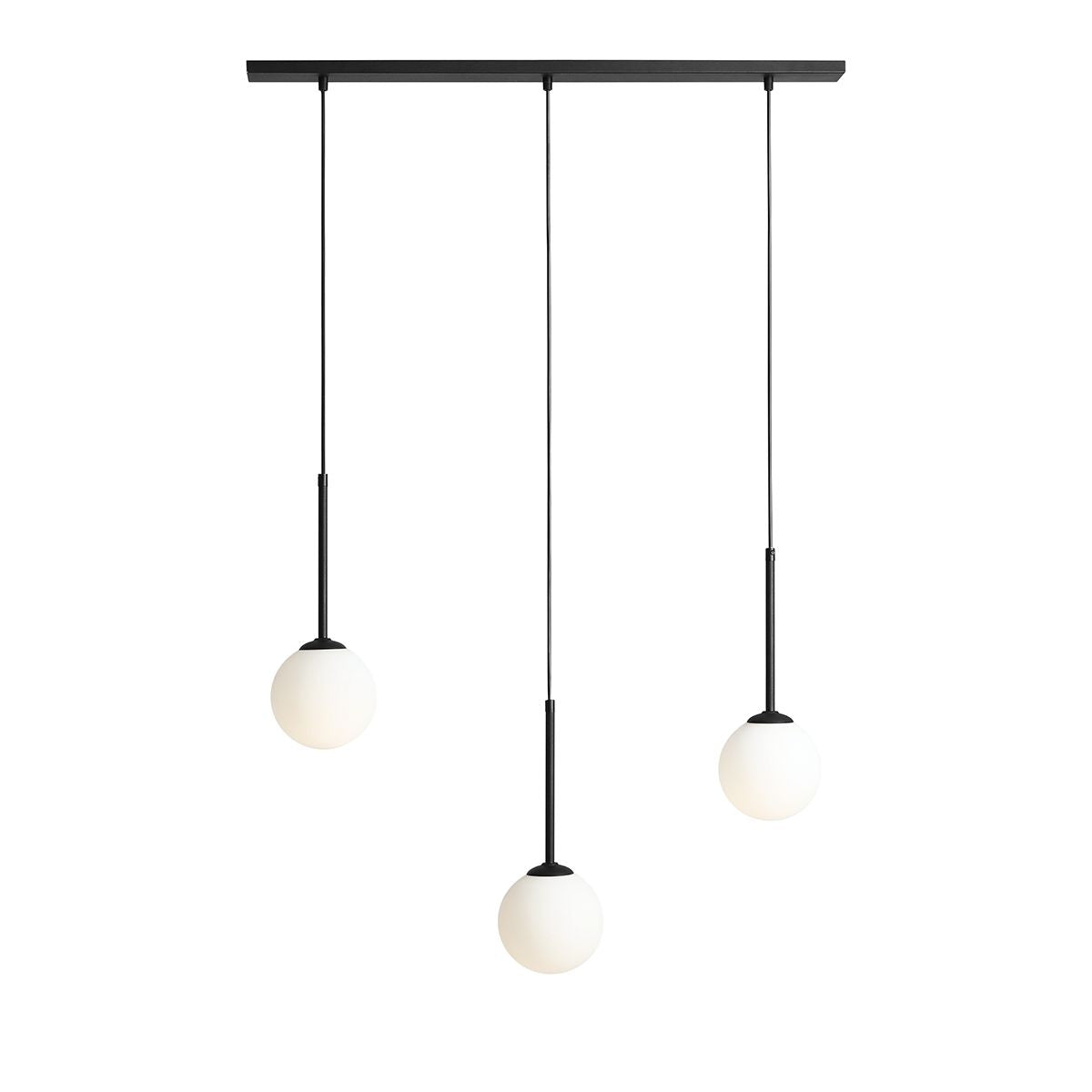 Aldex Lampa Wisząca Bosso 3 Black - Metal / szkło - Czarny 1087E_1