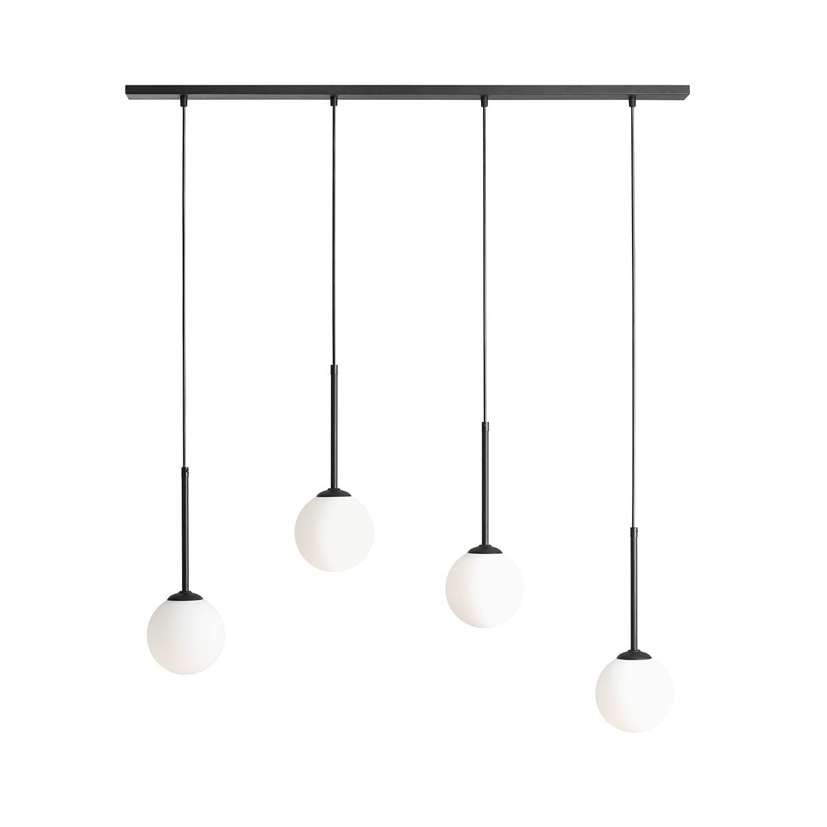 Aldex Lampa Wisząca Bosso 4 Black - Metal / szkło - Czarny 1087L1