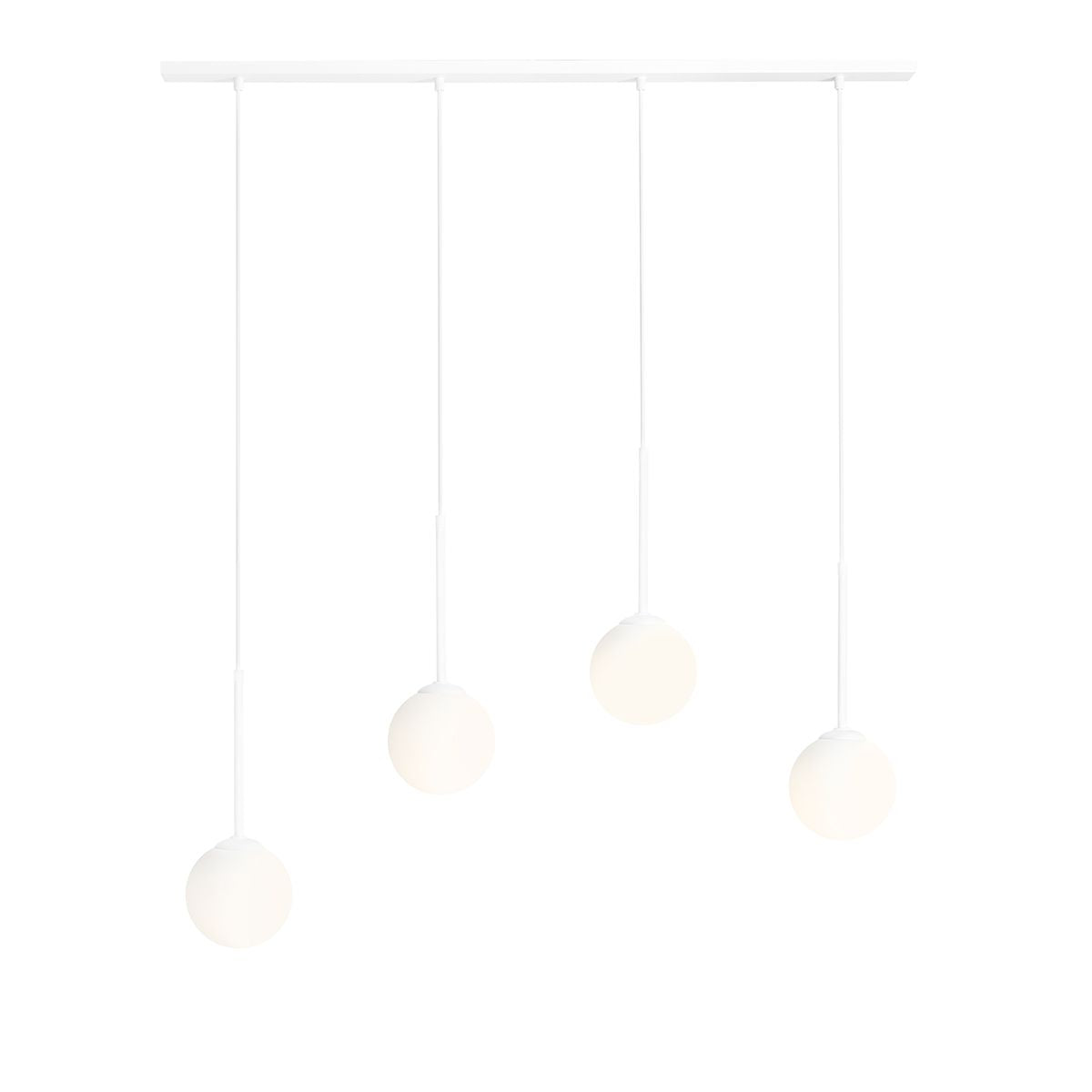 Aldex Lampa Wisząca Bosso 4 White - Metal / szkło - Biały 1087L